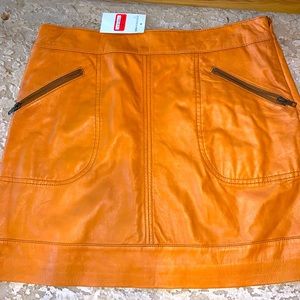 Leather mini skirt by Halogen